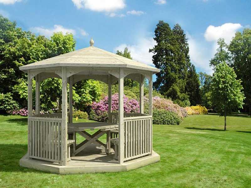 Luxury 8 sided Rivera gazebo with seating for 6 by Grange